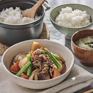 基本の肉じゃが 鍋炊きごはん&おみそ汁